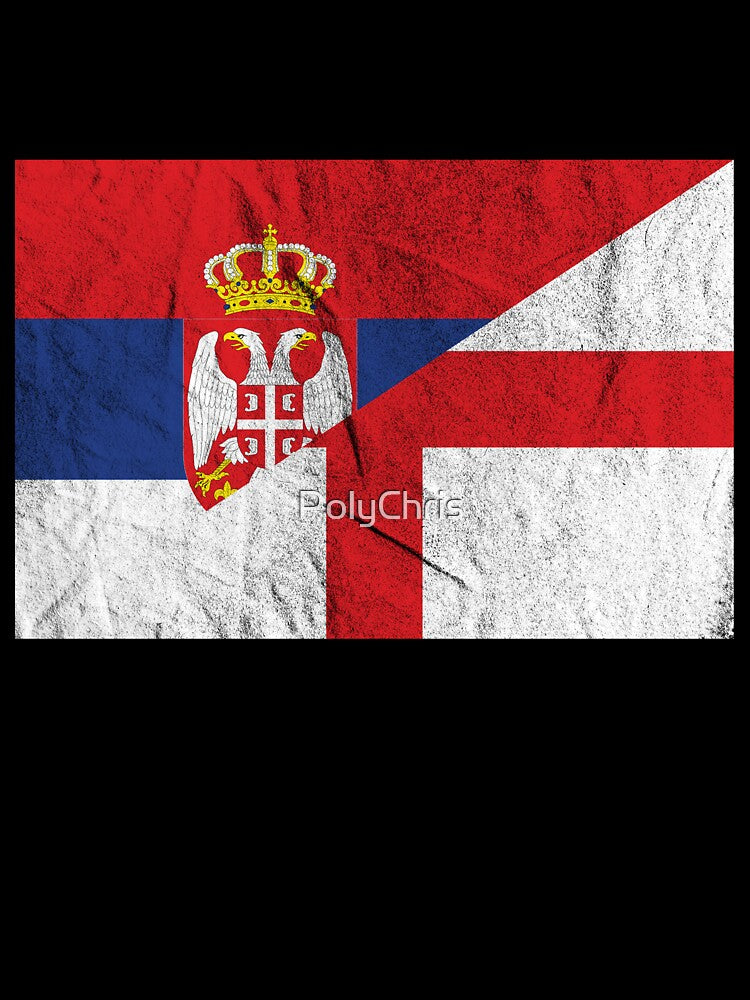 England Serbia Flag by Carl's Clothing