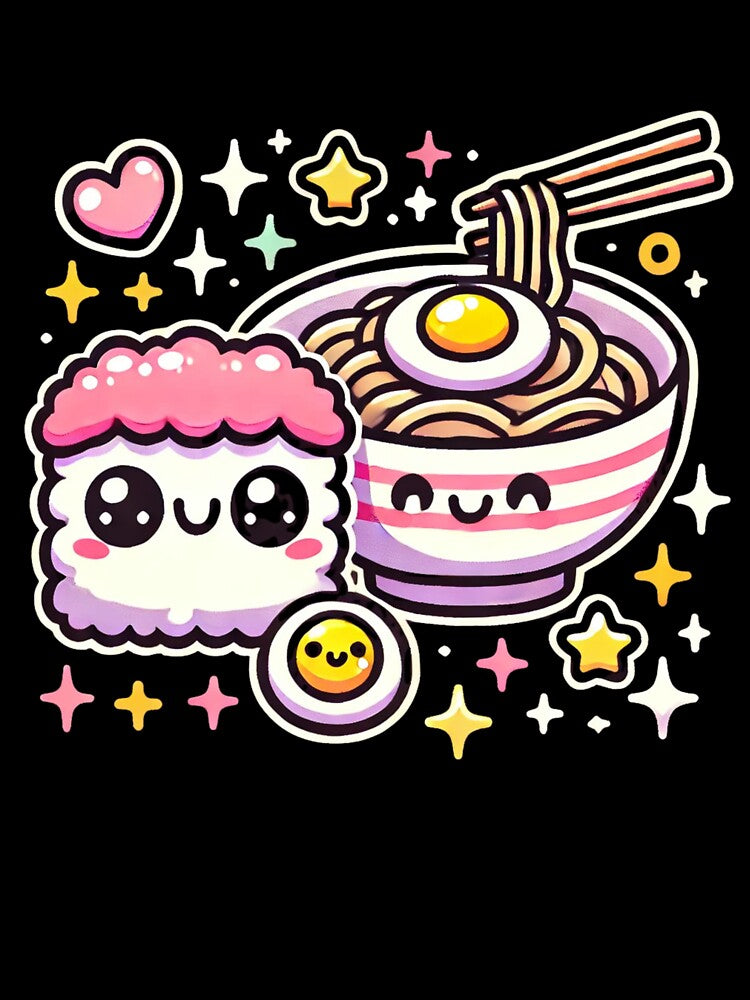 Cute Sushi & Ramen – Kawaii Food Lovers Design by PaulaDesignCo