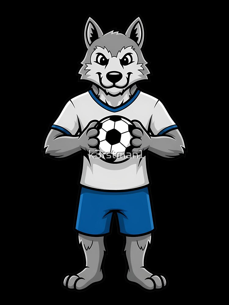 Wolf Soccer Player Mascot Team Spirit by k3rstman1