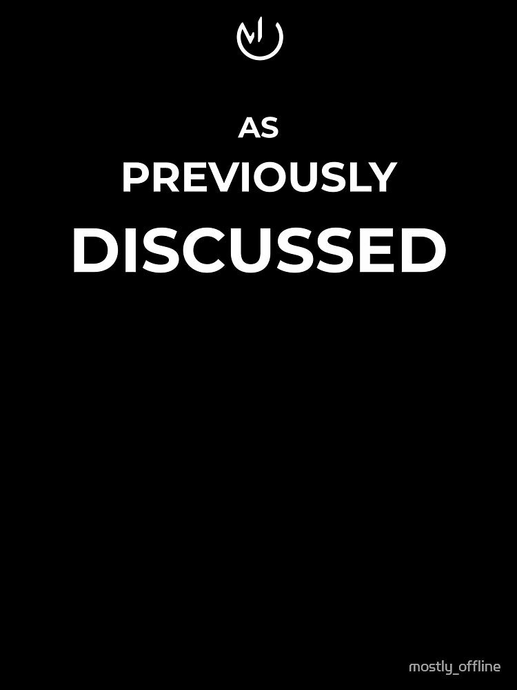 As Discussed – Minimal Corporate Email Humor Design by mostly_offline