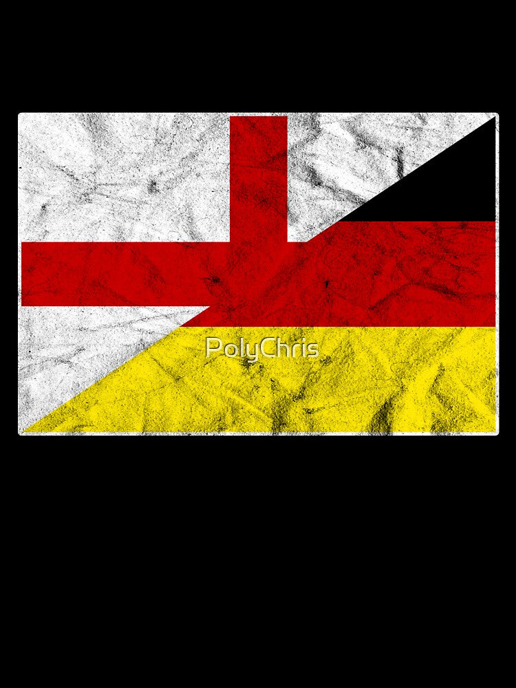 Distressed England Germany Flag by Carl's Clothing