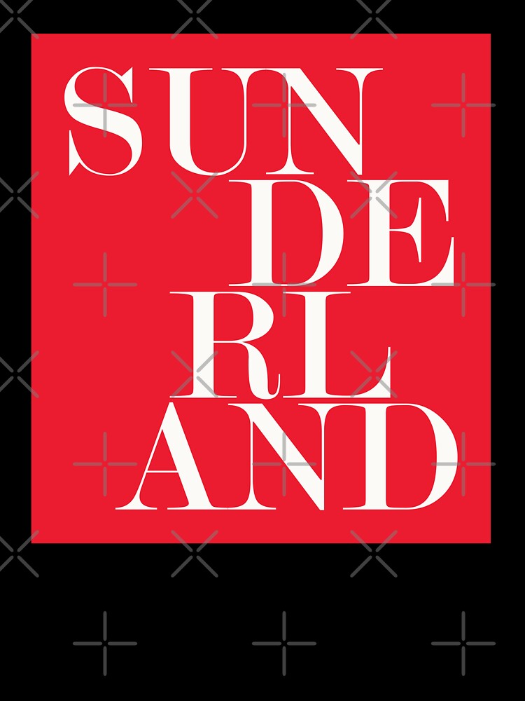Sunderland UK Typography Minimalist Artwork by kakarikihill