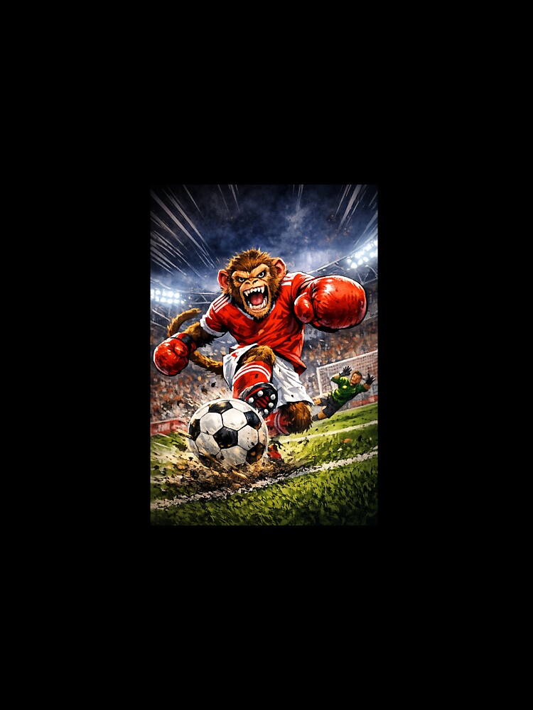 Punch Monkey Soccer Action Sticker by Krishkhatri312