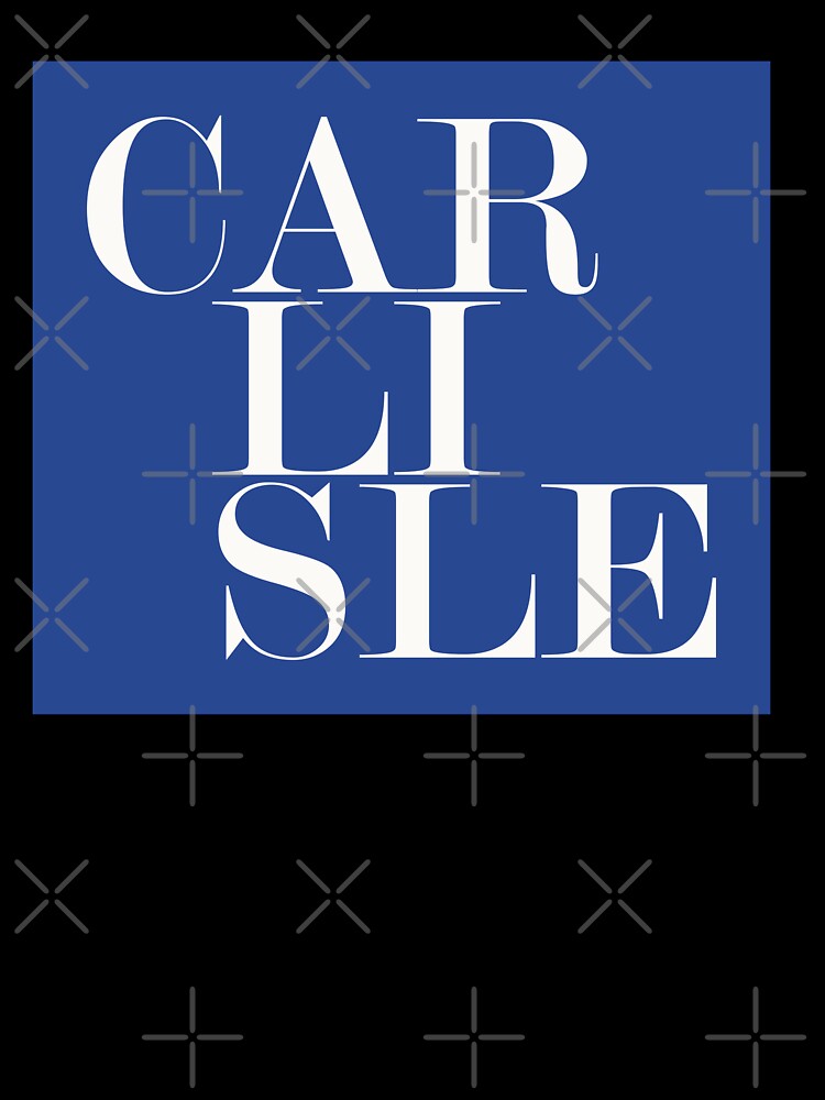 Carlisle UK (Blue) Typography Minimalist Patriotic Travel Souvenir by kakarikihill