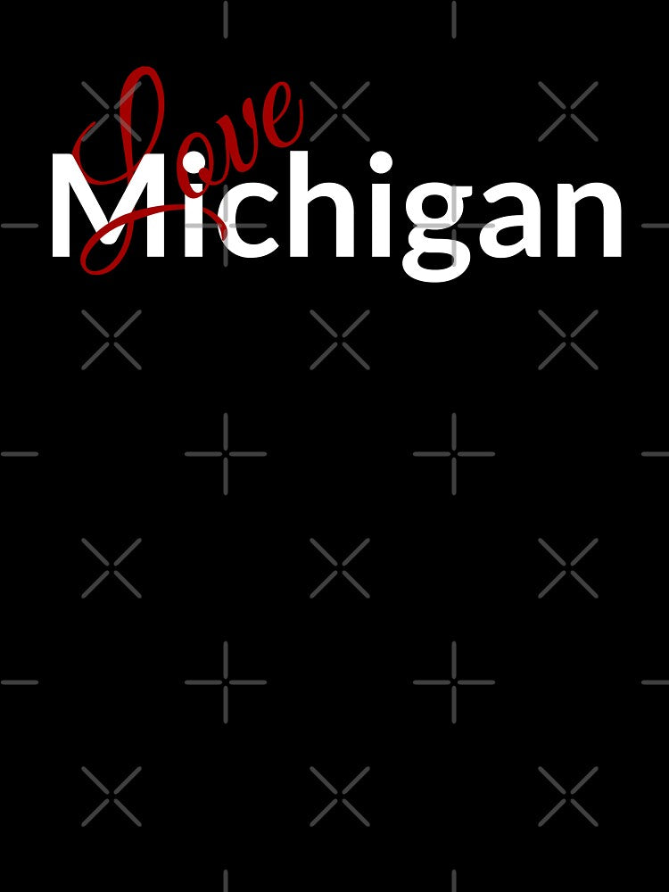 Love Michigan, Love MI by Lazy Dad Creations