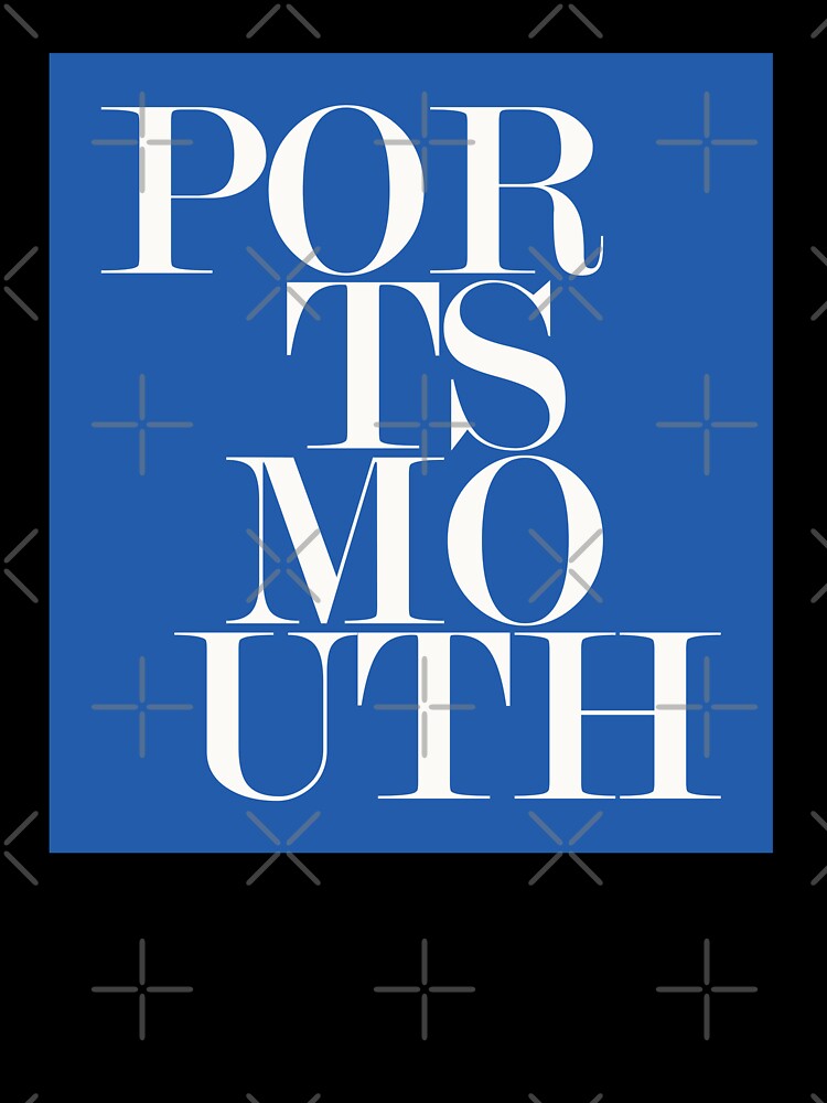 Portsmouth UK City Typography Minimalist Artwork by kakarikihill