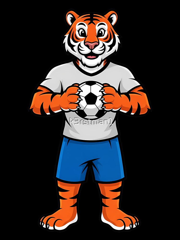 Soccer Tiger Mascot Football Player by k3rstman1