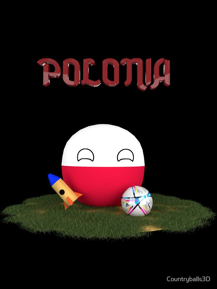Flag Poland World Cup Qatar 2022 by Countryballs3D