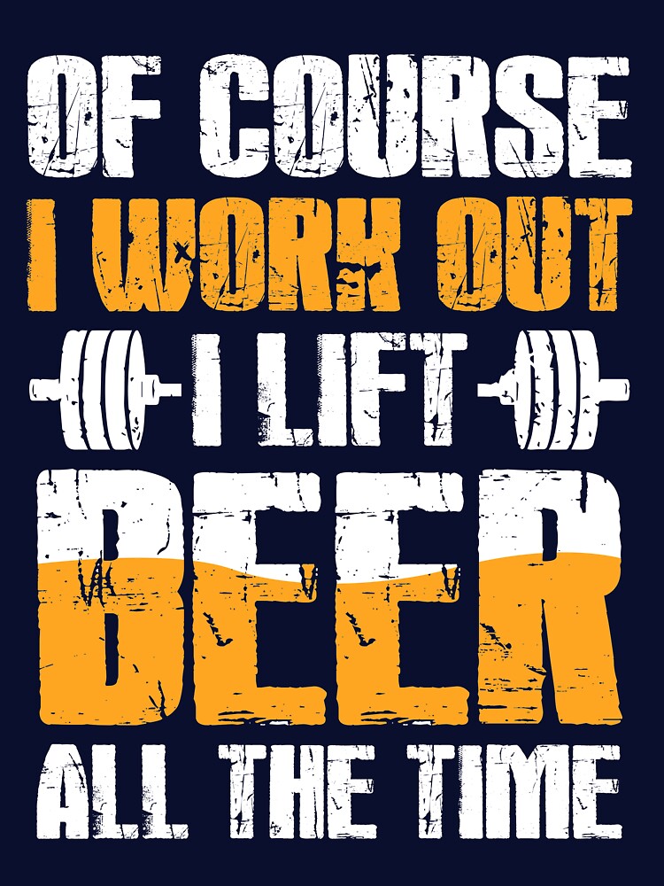 Funny Beer Work Out Humor Drinking Exercise Joke by mmos
