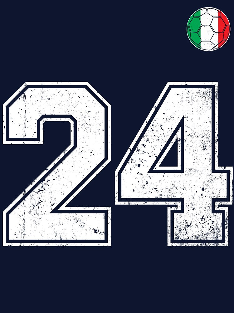 Italy Soccer Number 24 Vintage Sports Fan by RoyesButler