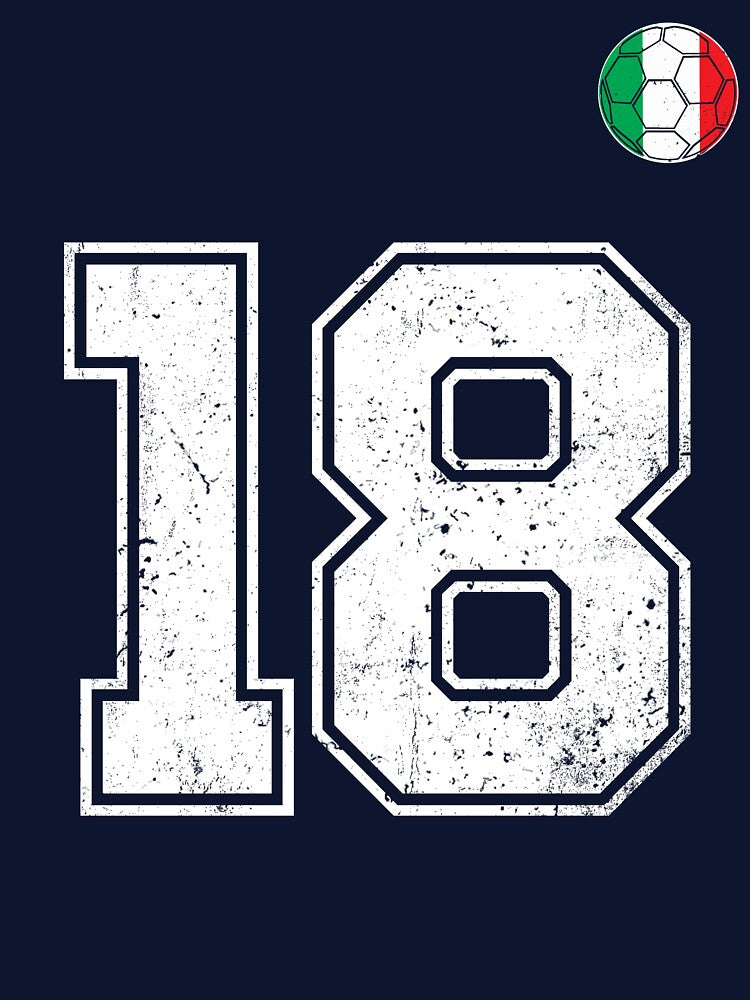 Italy Soccer Number 18 Vintage Sports Fan by RoyesButler