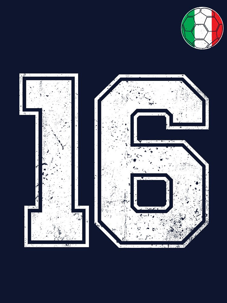 Italy Soccer Number 16 Vintage Sports Fan by RoyesButler