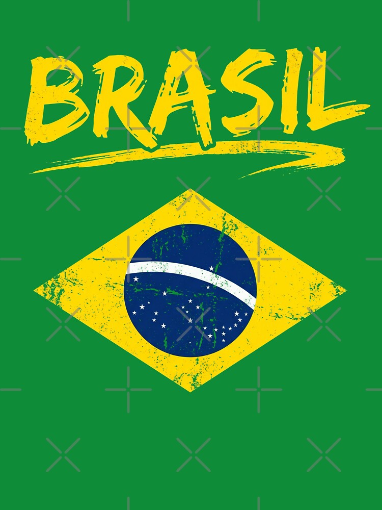 Brasil Flag Distressed Retro Brazil Football Sports Pride by ArcaneArtistry