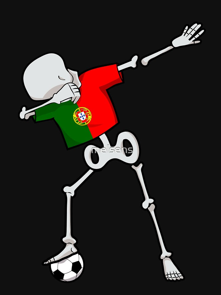Dabbing Soccer Football Skeleton Portugal by melsens