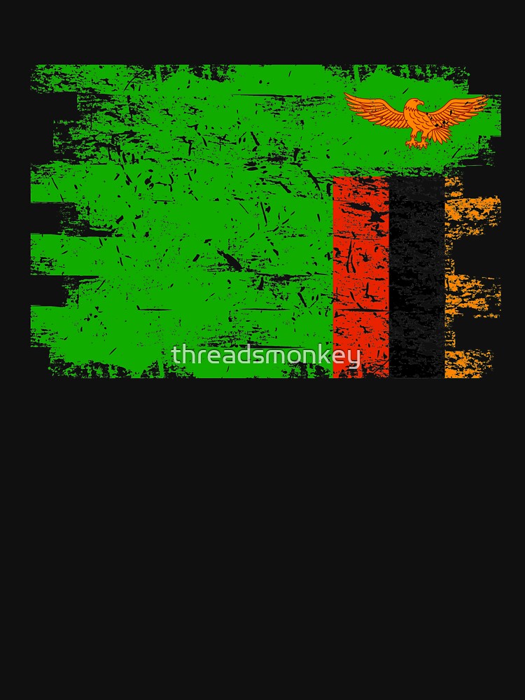 Zambia Shirt Gift Country Flag Patriotic Travel Africa Light by threadsmonkey