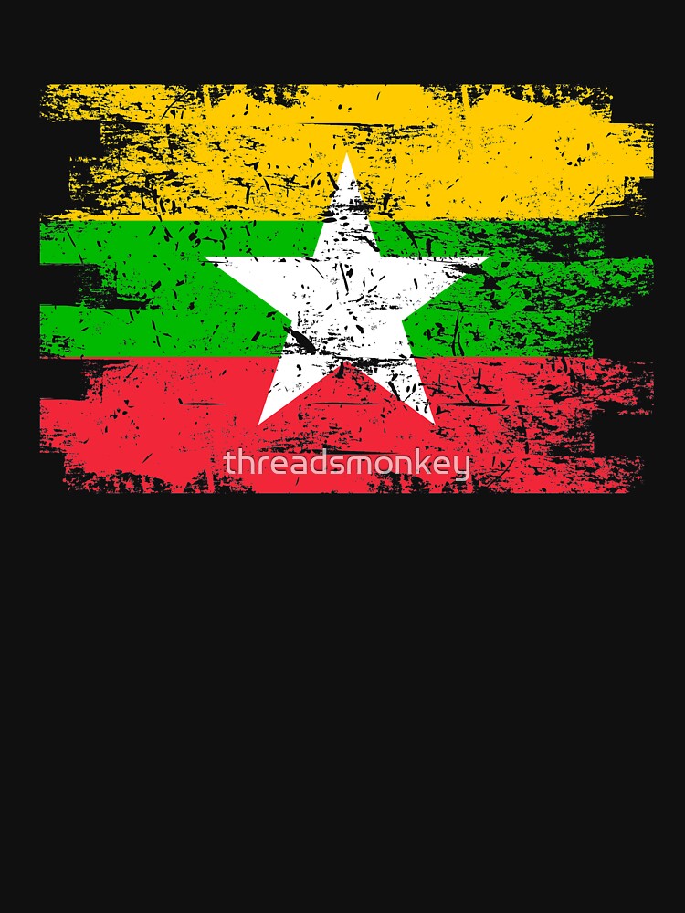 Myanmar Burma Shirt Gift Country Flag Patriotic Travel Asia Light by threadsmonkey