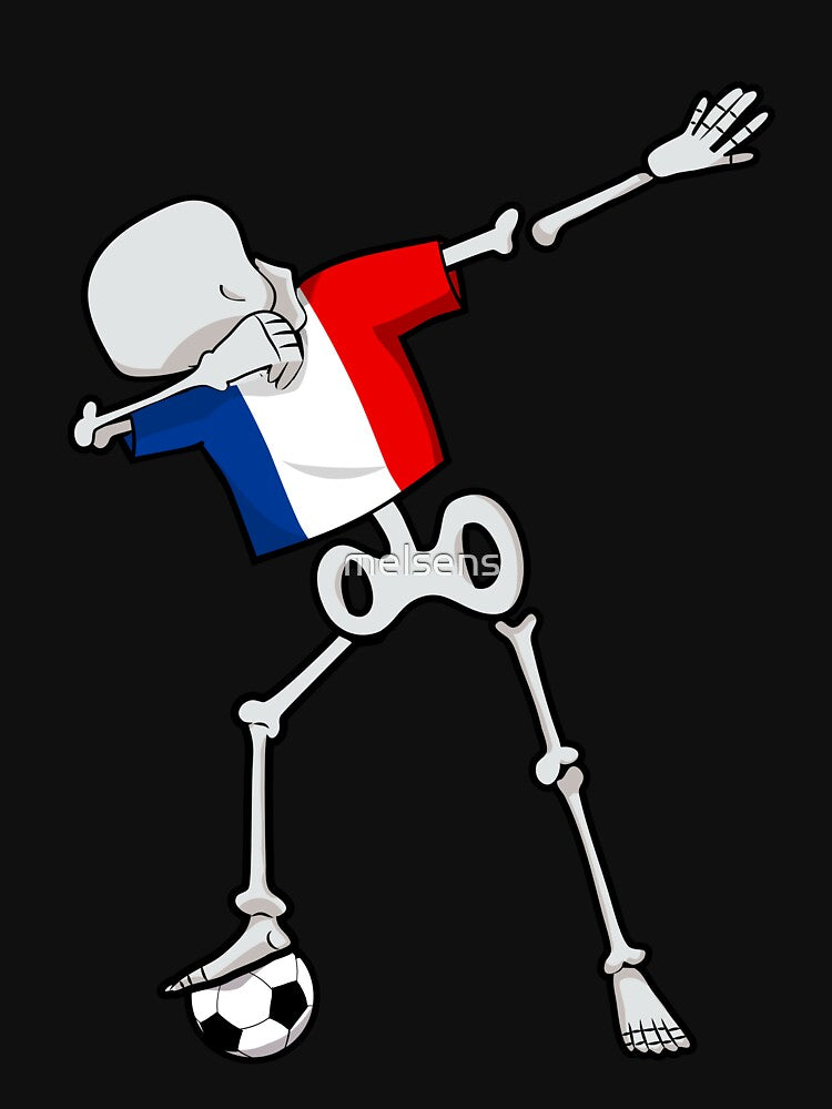 Dabbing Soccer Football Skeleton France by melsens