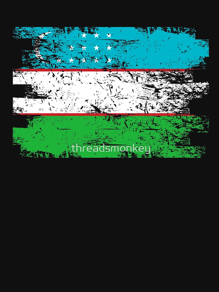 Uzbekistan Shirt Gift Country Flag Patriotic Travel Asia Light by threadsmonkey