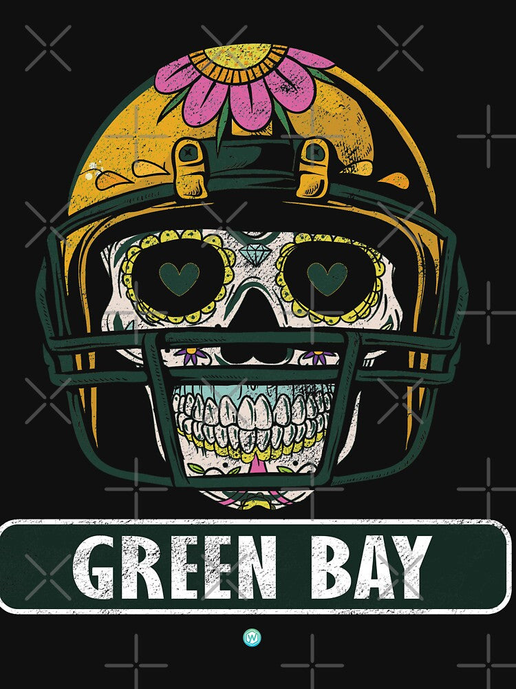 American Football - Green Bay Skull Football Gift by woormle
