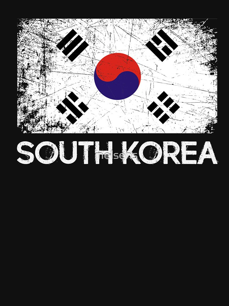 South Korean Flag Design | Vintage Made In South Korea Gift by melsens