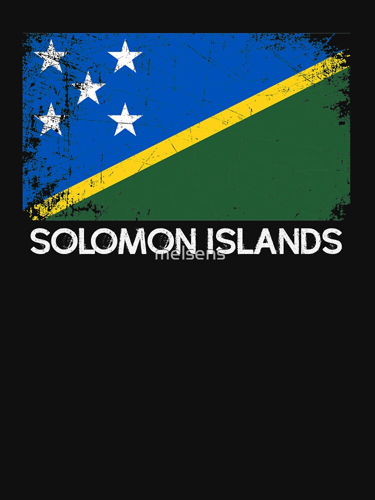 Flag Design | Vintage Made In Solomon Islands Gift by melsens