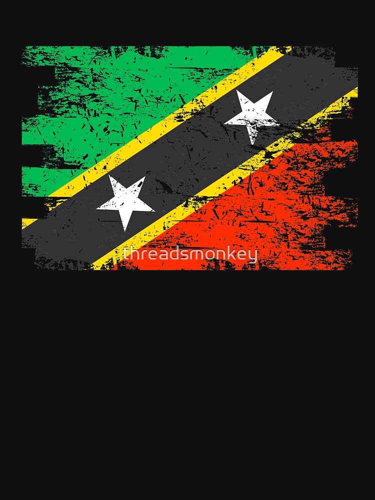 Saint Kitts Nevis Flag Gift Country Patriotic Travel Shirt Americas Light by threadsmonkey