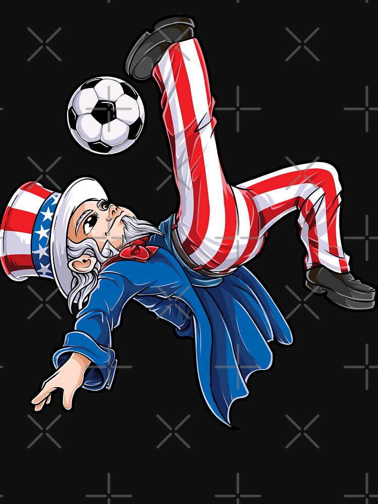 Soccer Uncle Sam T shirt 4th of July Kids Boys American Flag by LiqueGifts