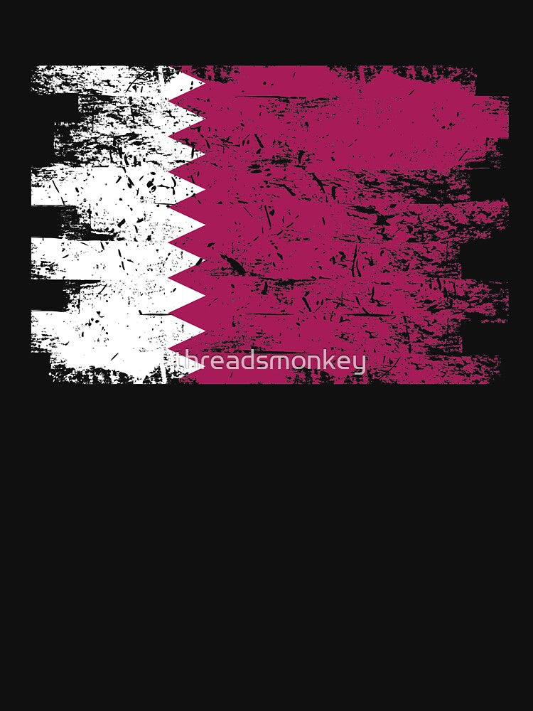 Qatar Shirt Gift Country Flag Patriotic Travel Asia Light by threadsmonkey