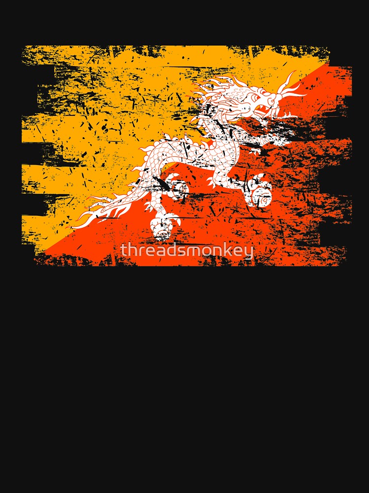 Bhutan Shirt Gift Country Flag Patriotic Travel Asia Light by threadsmonkey