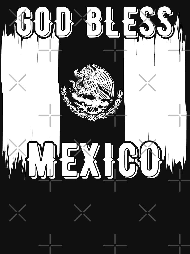God Bless Mexico, white design by MoriaStore