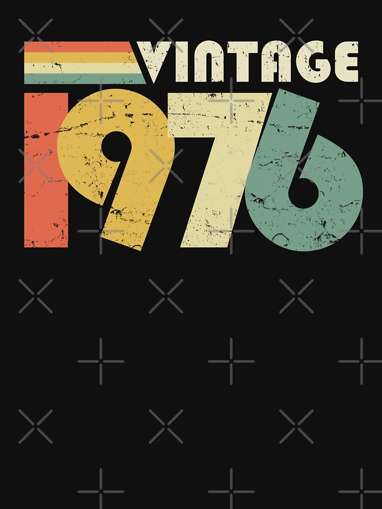 Vintage 1976, 50th Birthday Gift Distressed Design by RicardoTito