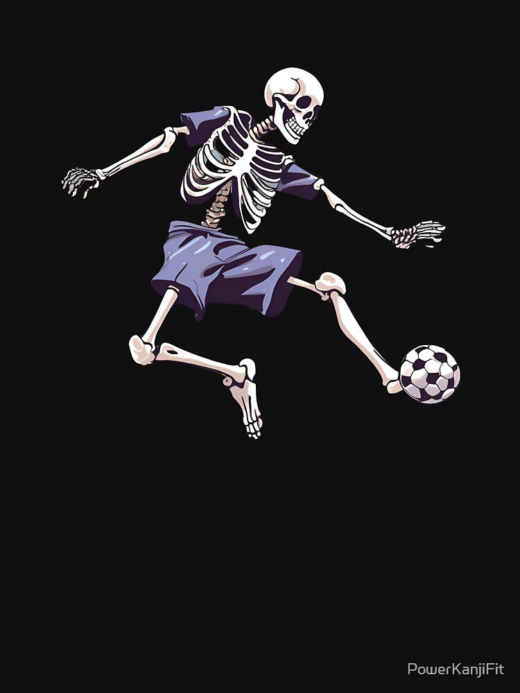Skeleton Soccer T Shirt - Soccer T Shirt - Halloween T Shirt - Funny Skeleton T Shirt by PowerKanjiFit