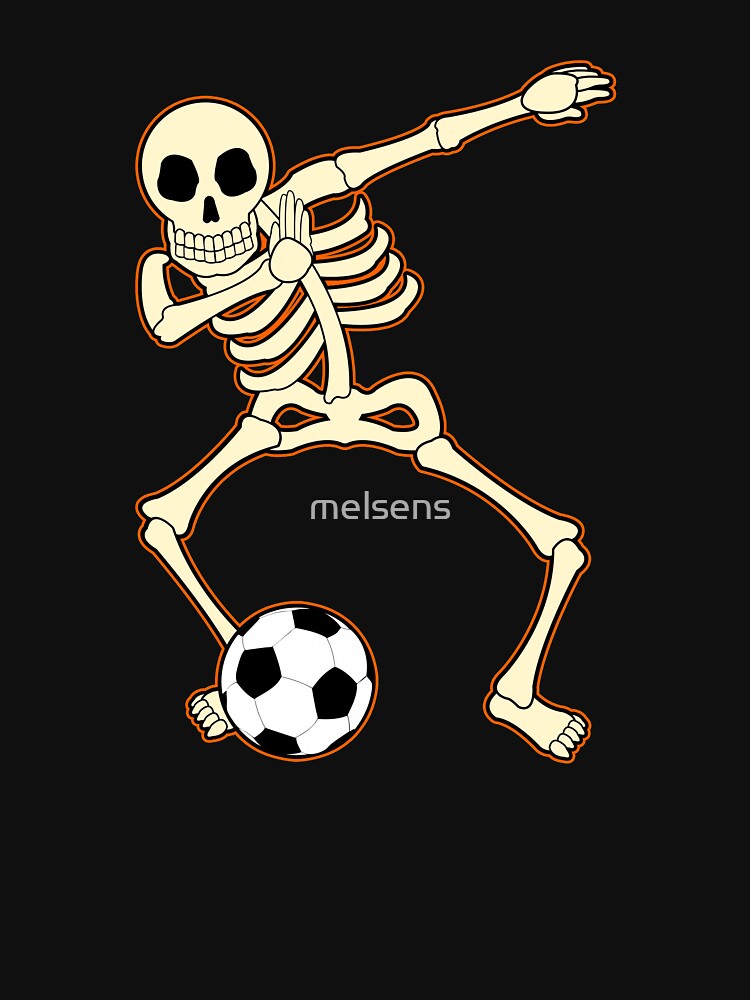 Dabbing Football Skeleton Halloween Soccer Hip Hop Gift by melsens