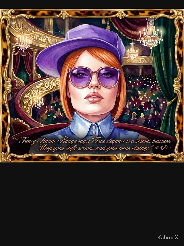 Fancy Auntie Ñanga True Elegance: Funny Wine & Theater Art by KabronX