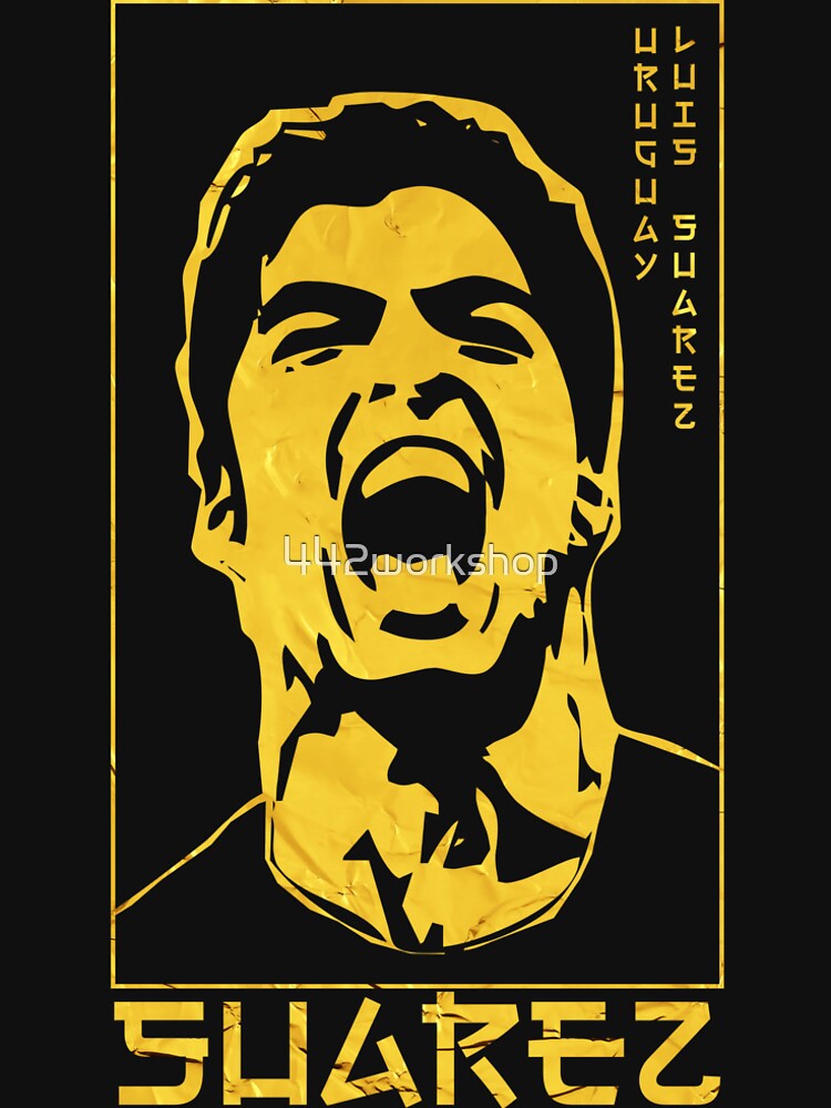 Luis Suarez Golden Style Portrait art illustration by 442workshop