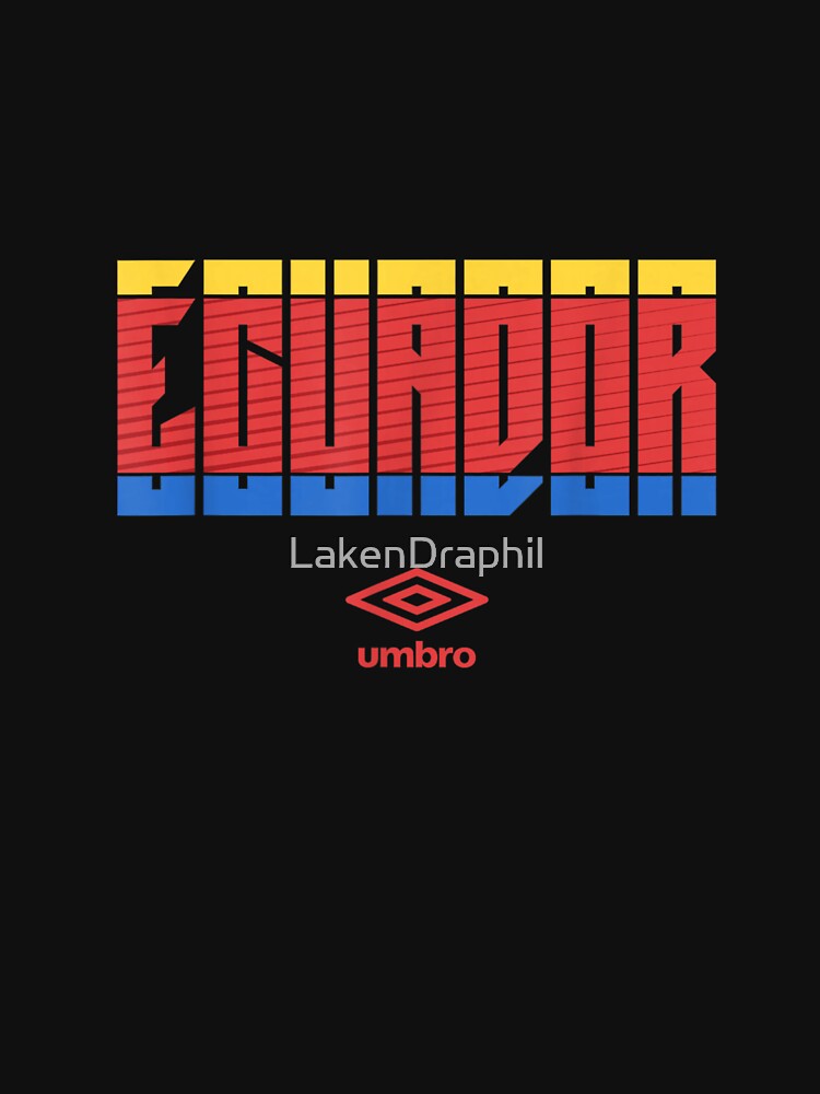 Ecuador Football Soccer National Colors Retro Sportswear Umbro Style Fan Gear by LakenDraphil