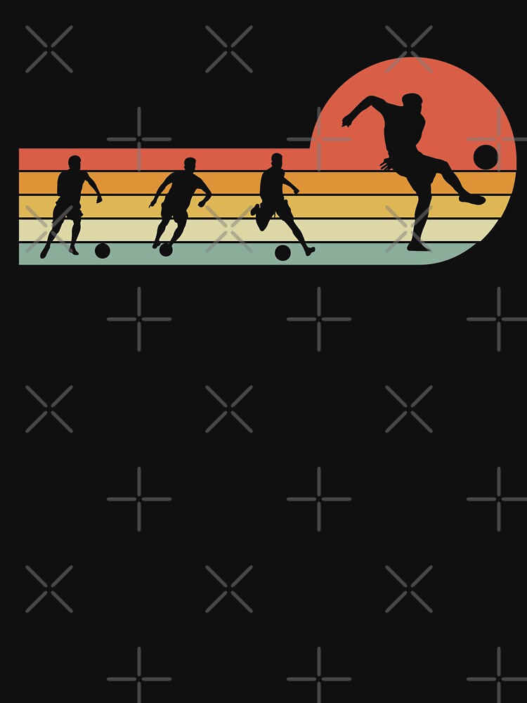 Soccer Players Retro Sunset Vintage Colors by Urlan