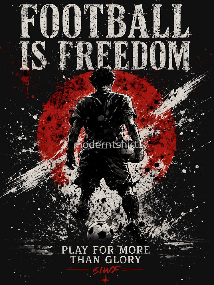 Football Is Freedom Anime Striker Manga Art by moderntshirt1