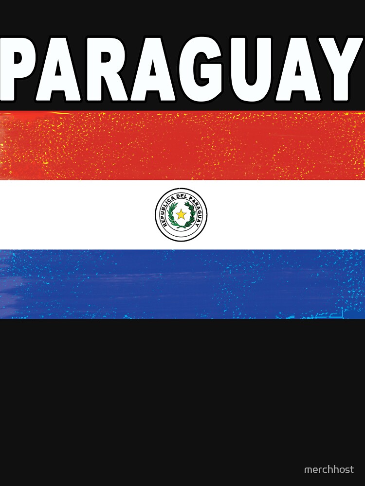 Paraguay Distressed Flag Soccer Theme by merchhost