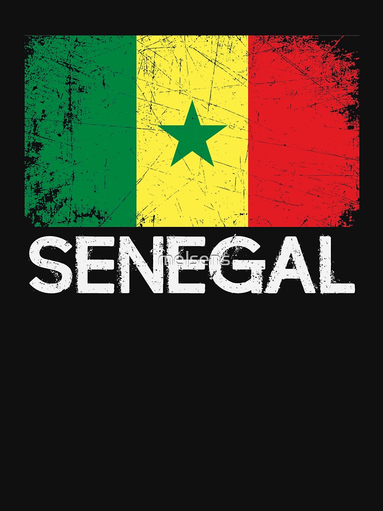 Senegalese Flag Design | Vintage Made In Senegal Gift by melsens