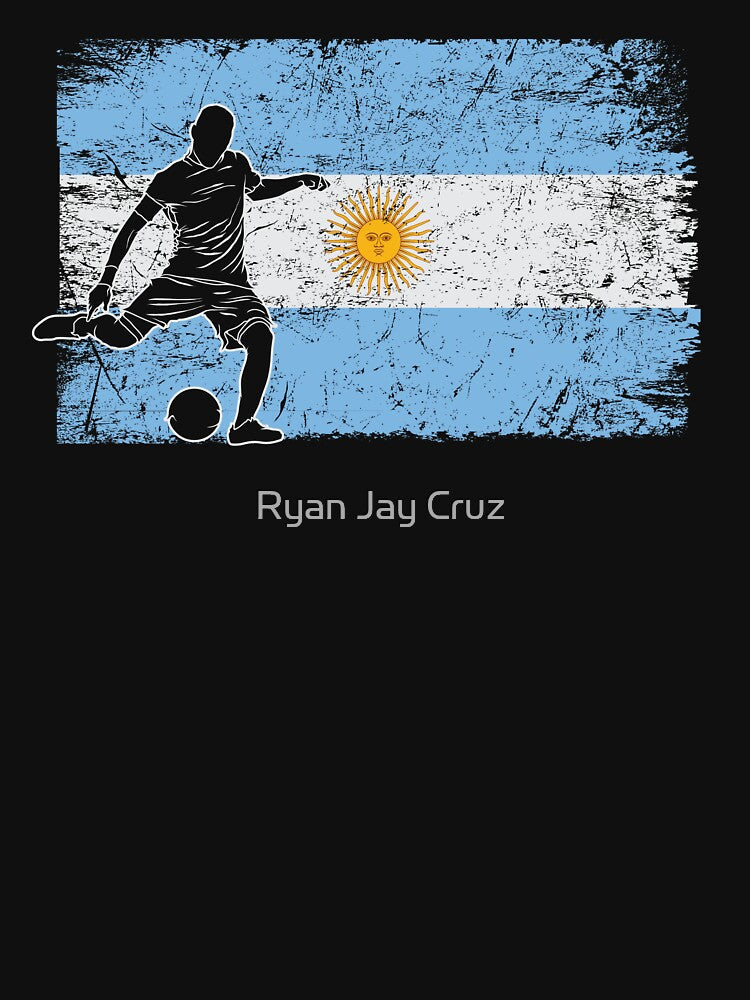 Argentina Flag Soccer Player by Ryan Jay Cruz
