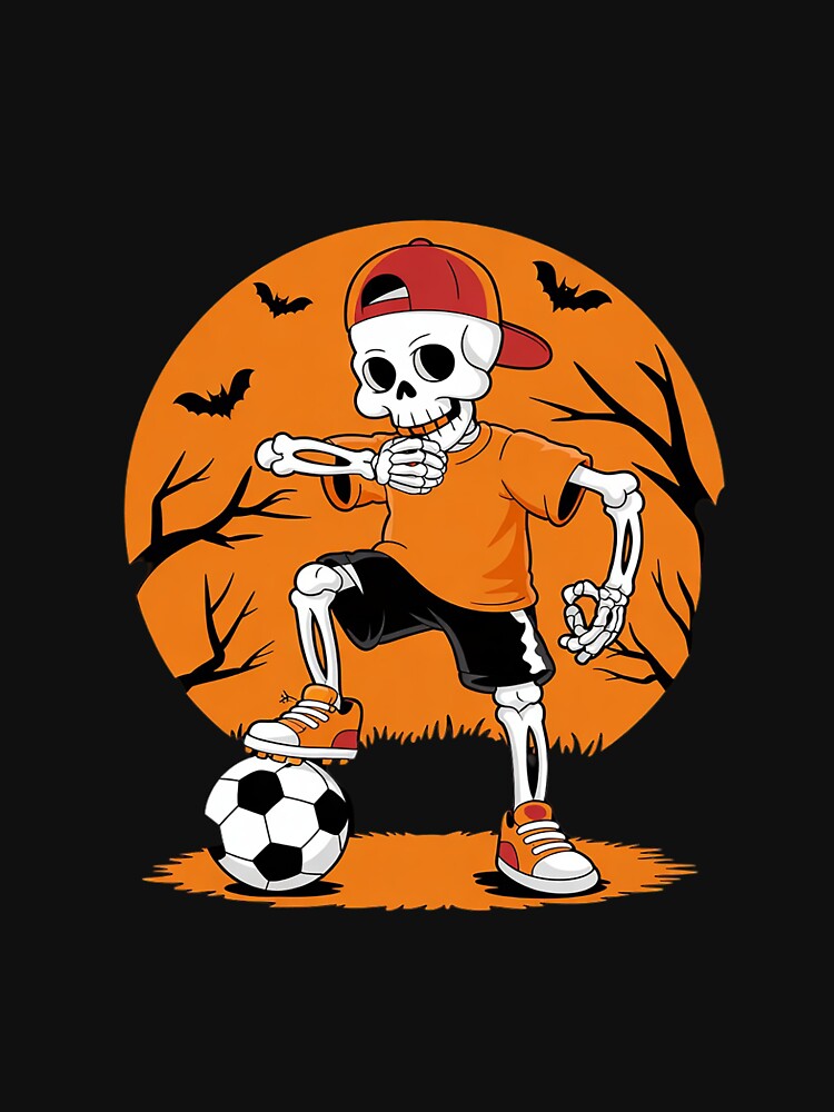 Dabbing Soccer Skeleton Football Boys Soccer Halloween by dainegilbert