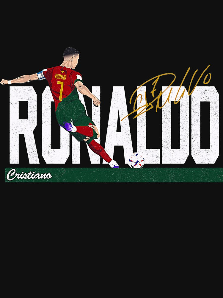 Cristiano Ronaldo Portugal Jersey -Last World Cup 2 Vintage Style by tzeanareola