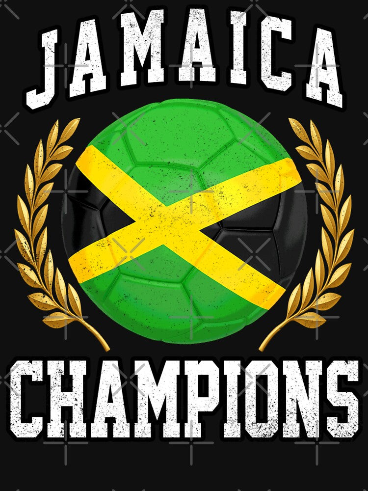 SOCCER BALL FLAG CHAMPIONS - JAMAICA - Fans and Teams for Men and Women T-shirt by wallsandpatts