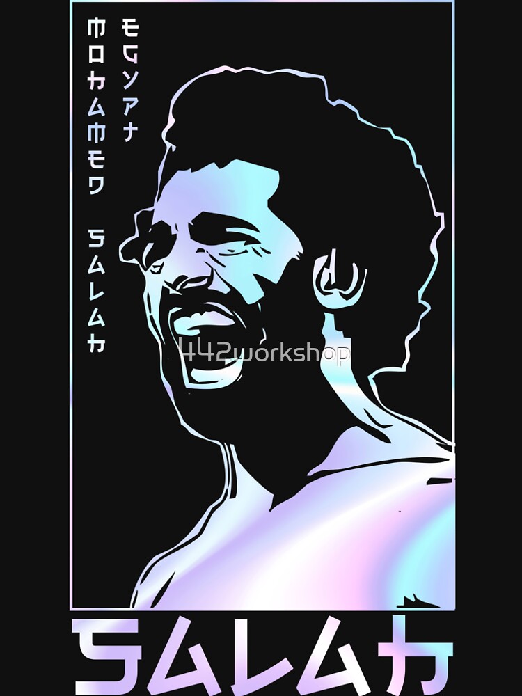Mo Salah Holographic Style Portrait art illustration by 442workshop