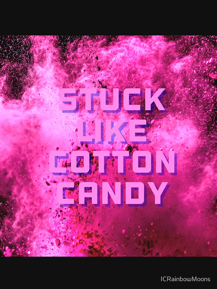 Stuck like cotton candy design pink bright gothic by ICRainbowMoons