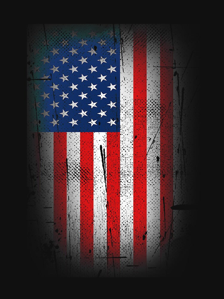 Faded USA Flag T-Shirt for Men and Women by AllStarMerch