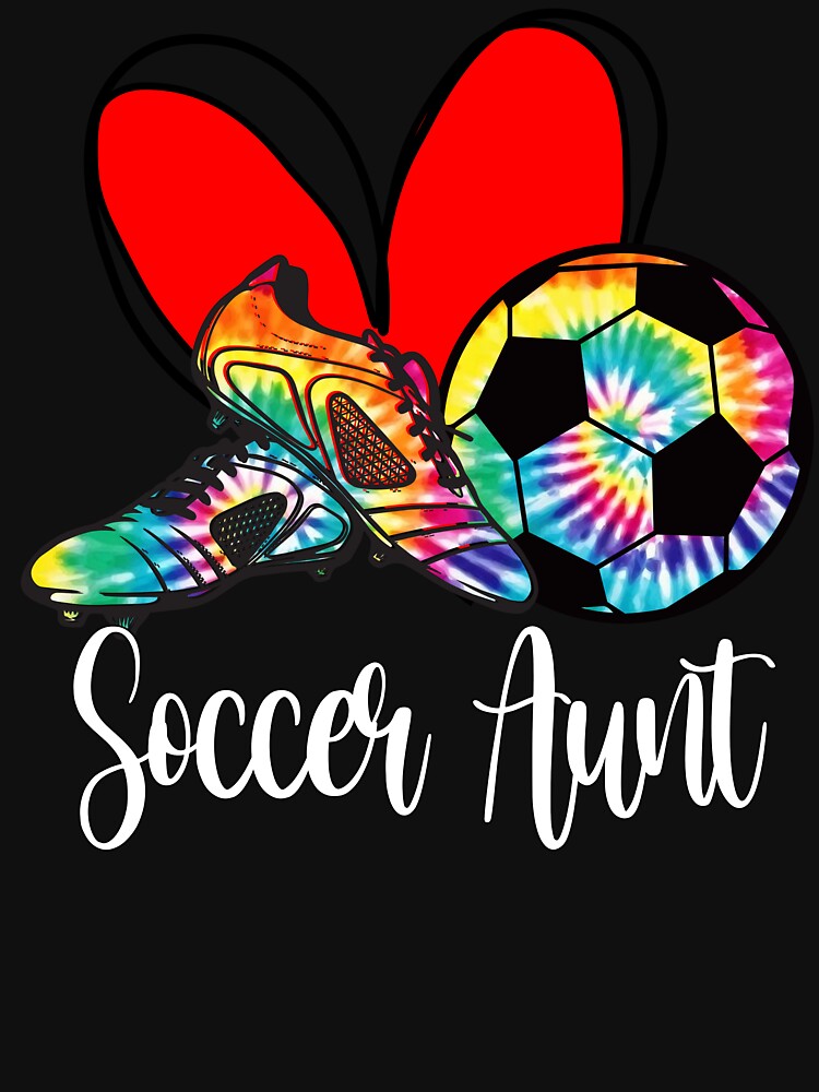 Tie Dye Soccer Aunt Bow Tee by LarryMBrown