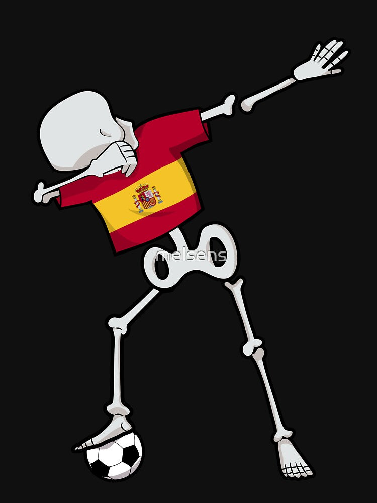 Dabbing Soccer Football Skeleton Spain by melsens