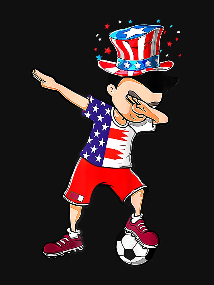 Dabbing Soccer American Flag 4th Of July Baseball by mainana78